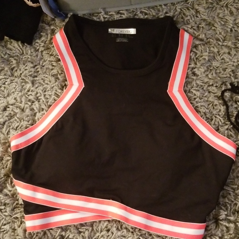 2 for $10 Black and neon sports bra